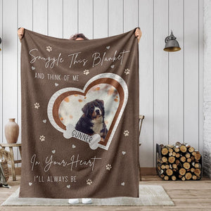 Personalized Dog Memorial Photo Blanket Gift, Dog Loss Pet Memory Gifts, Pet Loss Keepsake Remembrance Gift For Dog Mom Dad Bereavement Gift