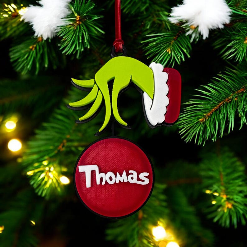 Personalized Ornament | Grinch ornament | Grinch christmas decor | Christmas Tree Decor | Custom Ornament | Name Ornament | Tree Decoration