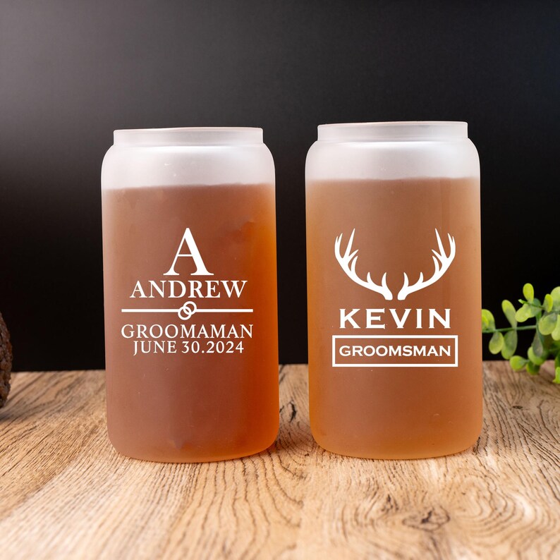 Personalized Groomsmen Gifts, Beer Glass Cup, Best Man Gift, Dad Gifts, Boyfriend Gift, Wedding Gift for Groomsman, Bachelor Party Gifts