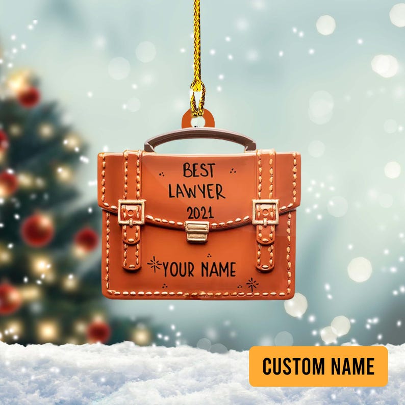 Personalized Lawyer Christmas Ornament, Custom Name Lawyer Ornament, Christmas Gift for Lawyer, Flat Acrylic Ornament 2D
