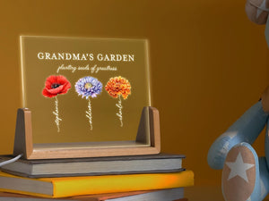 Personalized Gifts for Mom, Grandma Gifts, Custom Night Light, Mom Birthday Gift, Grandma's Garden, Gifts for Grandma from Grandkids