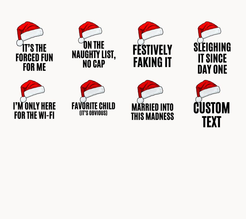 Santa Family Chistimas Pajamas Sarcastic Matching Family Pajamas Christmas Matching Family Pyjamas Snarky Holiday Pajamas Group Matching PJs