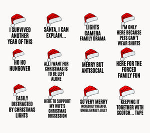 Santa Family Chistimas Pajamas Sarcastic Matching Family Pajamas Christmas Matching Family Pyjamas Snarky Holiday Pajamas Group Matching PJs