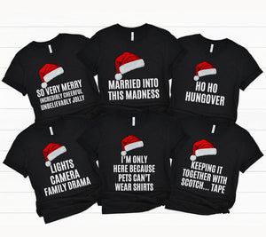 Santa Family Chistimas Pajamas Sarcastic Matching Family Pajamas Christmas Matching Family Pyjamas Snarky Holiday Pajamas Group Matching PJs
