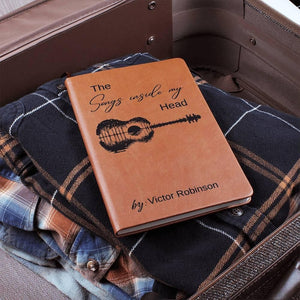 Customized Songwriter Leather Journal, Songs Inside My Head Notebook Musician Notebook Songwriting Journal, Guitarist Gifts For Music Lovers