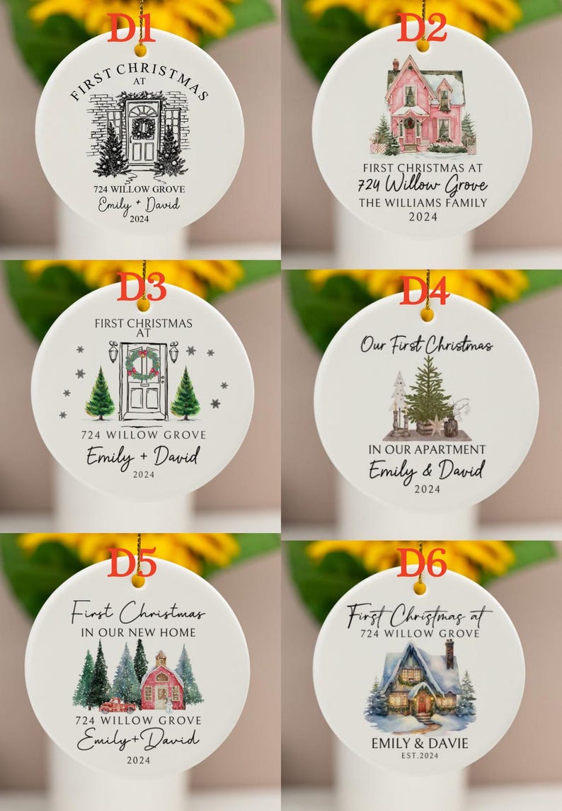 Our New Home Christmas Ornament,First Christmas Ornament,New Home Gifts,New House Gifts,Keepsake Gifts,House Address Ornament,Happy New Home