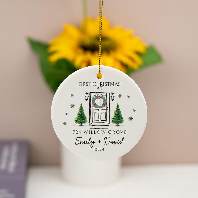 Our New Home Christmas Ornament,First Christmas Ornament,New Home Gifts,New House Gifts,Keepsake Gifts,House Address Ornament,Happy New Home
