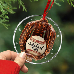 Custom Baseball Ornament: Personalized Team Name, Christmas Tree Decoration
