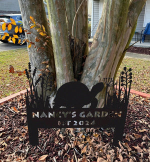 Tortoise Memorial Stake Sign Personalized,Tortoise Garden Sign With Stakes,Tortoise Lovers Gifts,Metal Yard Art,Custom Metal Garden Decor