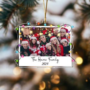 Custom Family Photo Ornament 2025, Family Christmas Ornaments, Personalized Family Photo Keepsake, Big Family Ornament, Picture Ornament