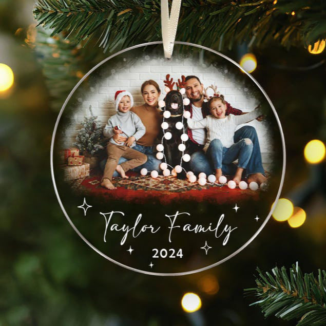 Custom Family Photo Christmas Ornaments, Family Picture Ornaments, Custom Photo Ornament, Family Christmas Gifts, Family Christmas Keepsake