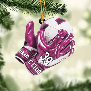 Personalized Soccer Goal Ornament, Soccer Goal Keeper Christmas Ornament, Soccer Lover Ornament, Soccer Team Xmas Gift
