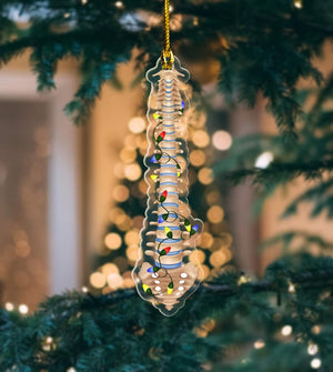 Personalized Christmas Spine Anatomy Ornament Unique Medical Decor for Doctors and Medical Enthusiasts
