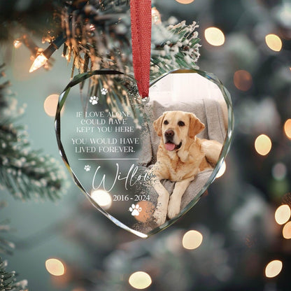 Custom Dog Photo Ornament, Dog Memorial Ornament, Personalized Dog Ornament, Forever Loved Dog Ornament, Pet Loss Keepsake,Dog Memorial Gift