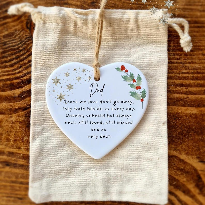 Christmas Memorial Ornament Personalised Christmas Remembrance In Loving Memory Mum Dad Those We Love