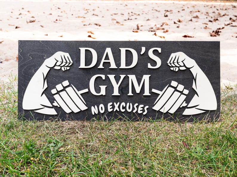 Personalized Home Gym Name Sign, Custom Muscle Name Sign CrossFit Gym Workout Room Sign, Custom Fathers Day Gift Birthday Gift Dad Mom Gifts