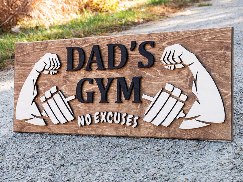 Personalized Home Gym Name Sign, Custom Muscle Name Sign CrossFit Gym Workout Room Sign, Custom Fathers Day Gift Birthday Gift Dad Mom Gifts