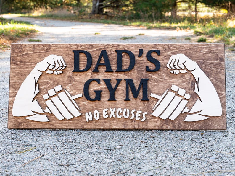 Personalized Home Gym Name Sign, Custom Muscle Name Sign CrossFit Gym Workout Room Sign, Custom Fathers Day Gift Birthday Gift Dad Mom Gifts