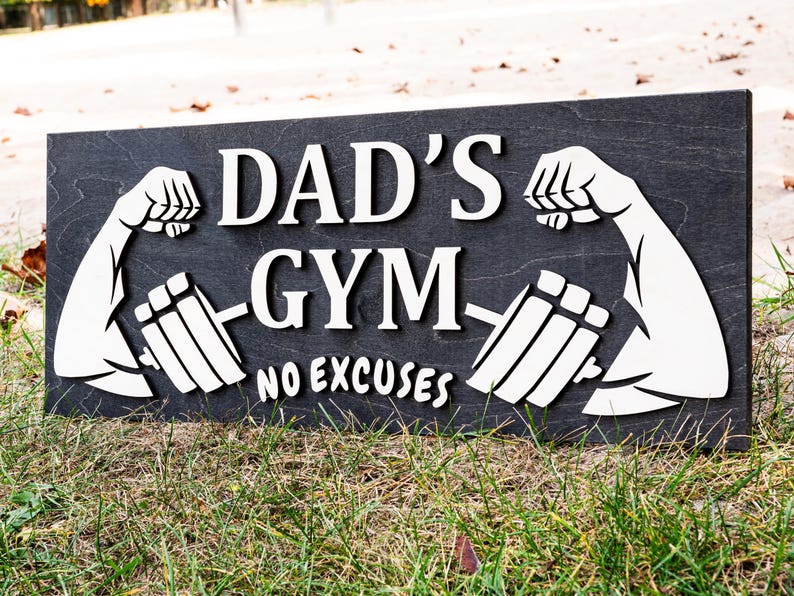 Personalized Home Gym Name Sign, Custom Muscle Name Sign CrossFit Gym Workout Room Sign, Custom Fathers Day Gift Birthday Gift Dad Mom Gifts