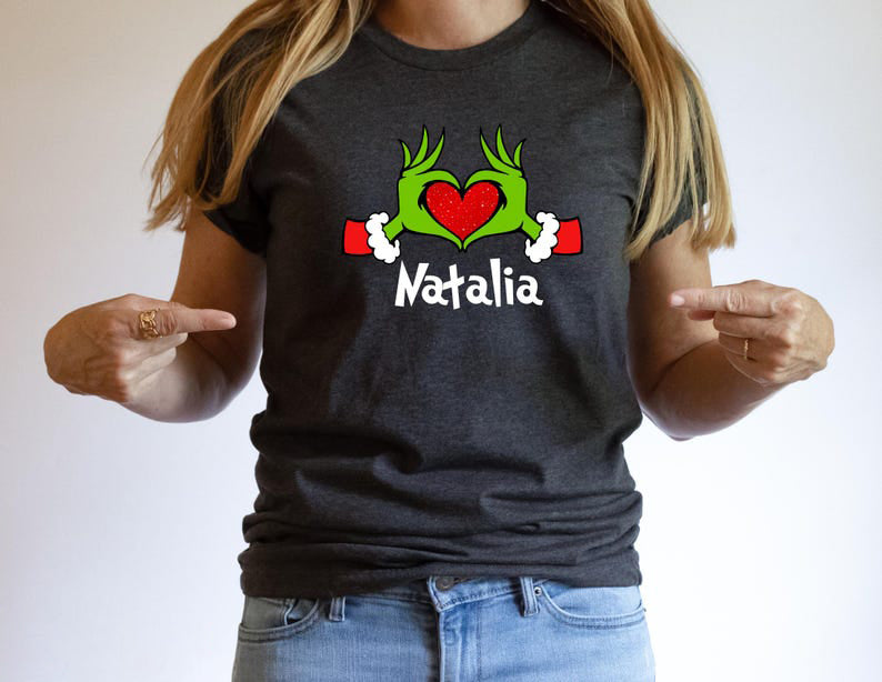 Custom Family Christmas 2025 Shirts: Personalized Holiday Tees Grinch Christmas Christmas Party Family Christmas Custom Matching Christmas Tshirts