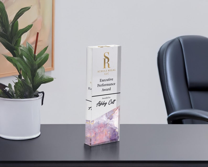 Personalized Clear Award Plaque | Trophy Award | Corporate Trophy Award | Custom Award |