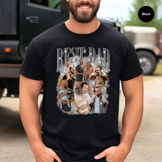 Customized Bootleg Shirt, Best Dad Ever Shirt, Custom Bootleg Rap Tee, Gift for Girlfriend Gift for Boyfriend, Personalized Photo Sweatshirt