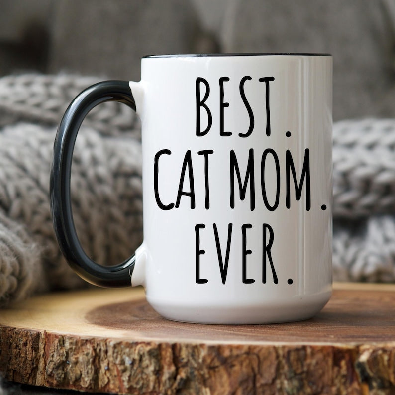 Personalized Cat Mom Gift, Best Cat Mom Ever Mug, Funny Cat Mom, Funny Mother s Day Gift, Christmas Mom Gift, Custom Cat Mom, Cat Name Mug