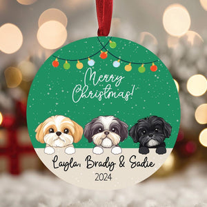 Dog Christmas Ornament / Personalized Dog Mom Dad Gift / Gift Box Option Available / Other Breeds Available