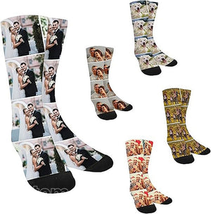 Custom Photo Socks: Personalized Fleece-Lined Crew Socks