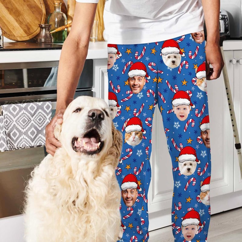 Personalized Photo Pajama Pants: Custom Face Matching Christmas PJs