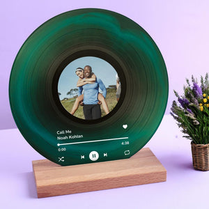 Personalized Vinyl Record with Photo - Acrylic Song Plaque - Anniversary Gift for Friends - Birthday Gift for Her Him - Valentines Day Gifts