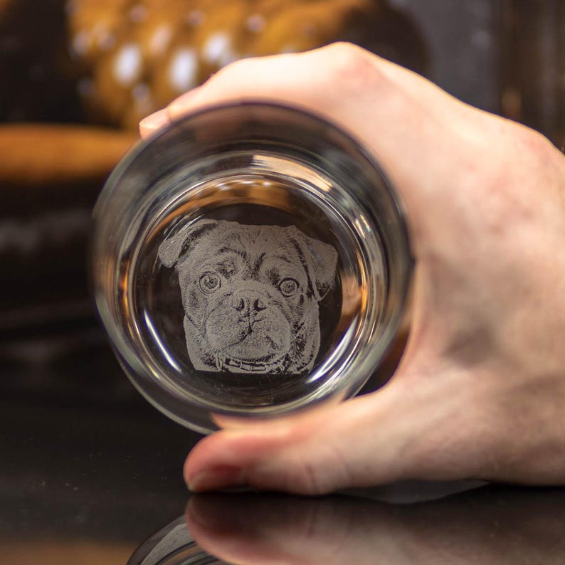 Personalized Whiskey Glass - Handwriting Gift for Him - Anniversary Birthday Christmas Base Etch
