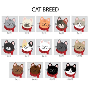 Personalized Cat Breed Christmas Stocking, Cat Christmas Stocking, Kitten Stocking, Cat Christmas Gift, Orange Cat Stocking, White Cat, Gray