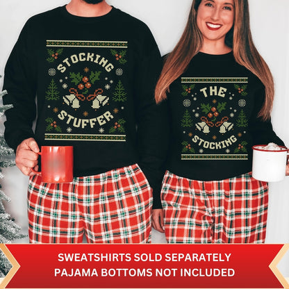 Matching Couples Ugly Christmas Sweater, Adult Humor Holiday Sweater, Ugly Christmas Party Sweater, Fun Holiday Shirts, Humorous Gifts