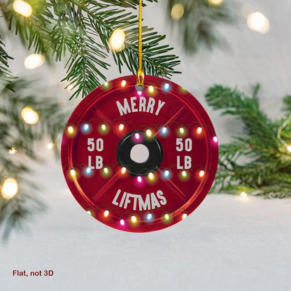 Personalized Gym Ornament, Merry Liftmas Weight Ornament, Weightlifting Ornament, Fitness Ornament, Gift For Gym, Weightlifting Gift