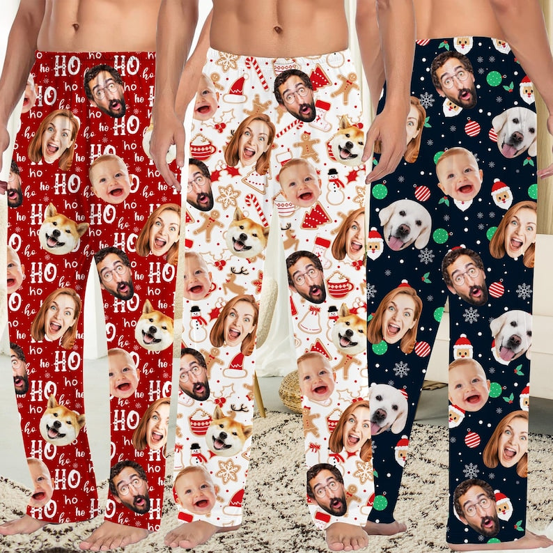 Custom Photo Pajama Pants: Personalized Family Christmas Pajamas