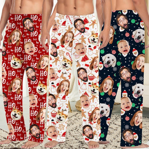 Custom Faces Pajamas.Custom Pajamas Pants,Men's Pajamas Pants,Custom Pajama Trousers for Women,Photo Family Pajama,Christmas Pajamas Pants.