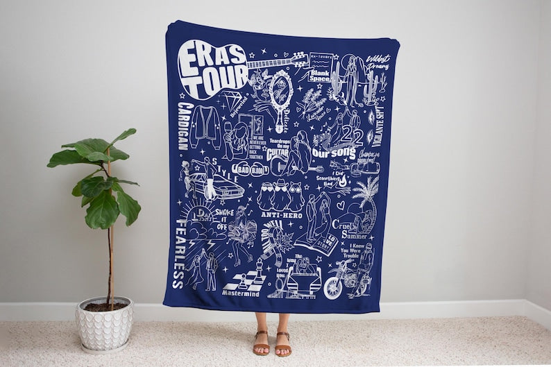 Custom Music Album Art Blanket, Song Lyrics, Personalized Gift