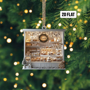 Personalized Bakery Christmas 2D Flat, Bakery Keepsake, Gift For Baking Lovers, Bakery Owner Gift, Christmas Bakery Decor