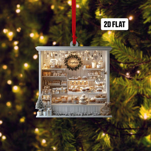 Personalized Bakery Christmas 2D Flat, Bakery Keepsake, Gift For Baking Lovers, Bakery Owner Gift, Christmas Bakery Decor