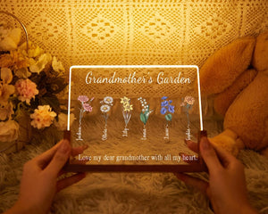Custom Mom's Garden Night Light with name,Birth Month Flower Custom Light,Family member names, Mother's Day Gift,Family Birth Flower Gift