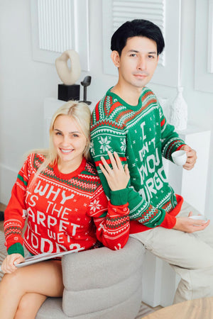 Why is The Carpet All Wet Todd Ugly Christmas Sweater Red