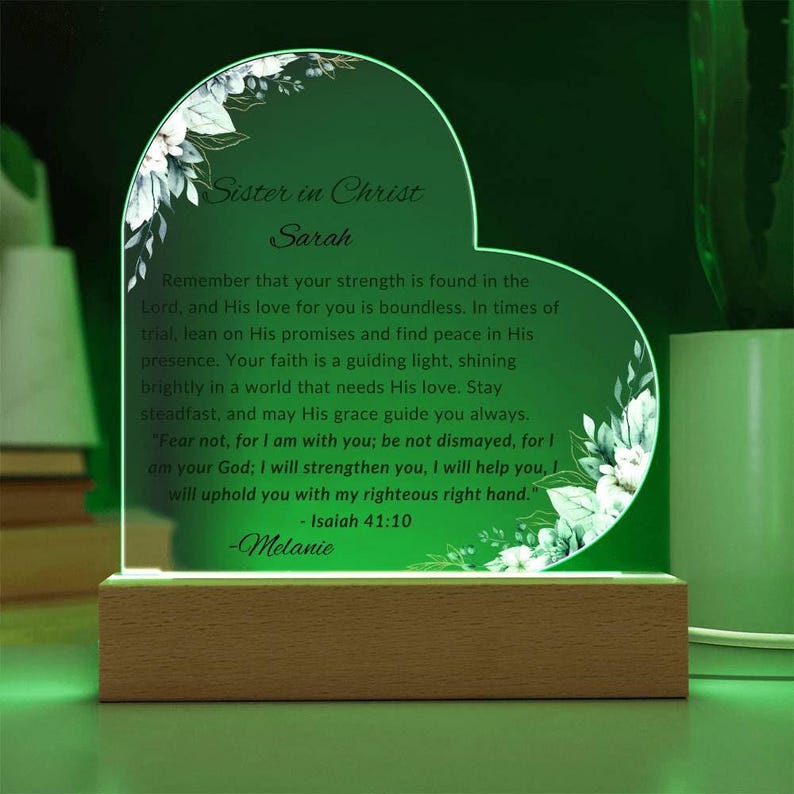 Sister in Christ Friendship Gift Plaque, Thankful for You Gift for Women, Faith Gift for Friend, Christian Thank you Religious Friend Gift