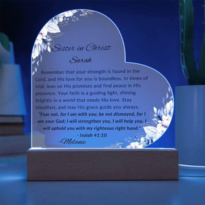Sister in Christ Friendship Gift Plaque, Thankful for You Gift for Women, Faith Gift for Friend, Christian Thank you Religious Friend Gift
