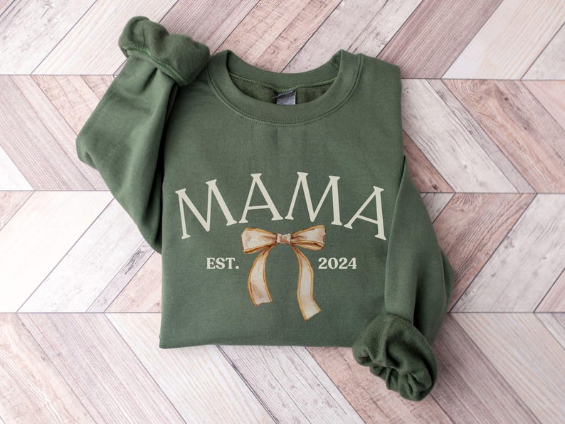 Mama Shirt For Mothers Day Gift From Daughter Bow Mama Fall Tshirt Birthday Gift For Mom New Mom To Be Baby Reveal
