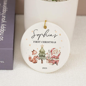 Custom Baby's First Christmas Baubles,Custom Keepsake Christmas Ornament, New Baby Gifts,Christmas Tree Decor,Christmas Gifts for Kids