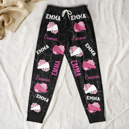 Cheerleader Personalized Sweatpants, Custom With Vignette Color And Name, Lovely Gift For Cheerleader Girls, Cheerleading Gift For Girls