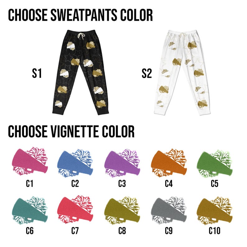 Cheerleader Personalized Sweatpants, Custom With Vignette Color And Name, Lovely Gift For Cheerleader Girls, Cheerleading Gift For Girls