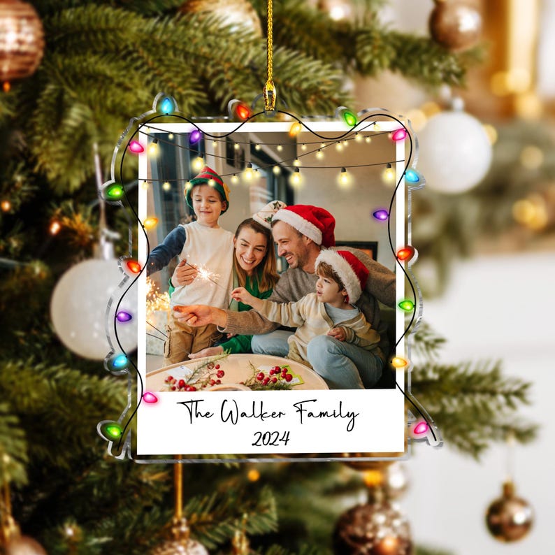 Custom Family Photo Ornament 2025, Family Christmas Ornaments, Personalized Family Photo Keepsake, Big Family Ornament, Picture Ornament