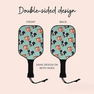 Custom Faces Pickleball Paddle, Personalized Paddle or Set with Faces, Showcase Kids, Pets, Logos, or Loved Ones, Unique Gift Idea